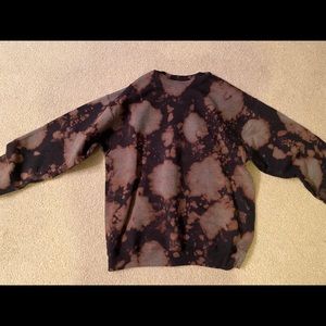 Custom made bleach dyed crew neck